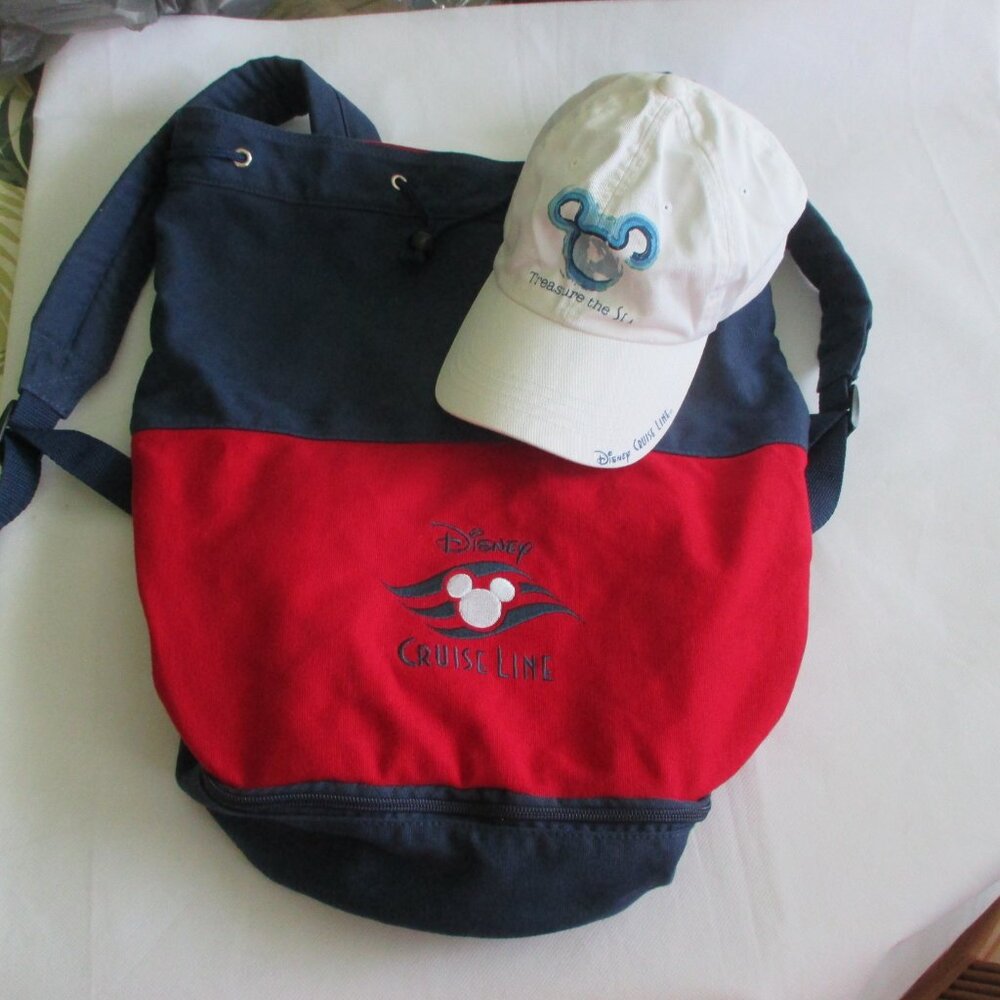 DISNEY Cruise Lines Backpack & Hat - Excellent Condition! - Used once!